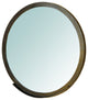 Gold Cast Aluminum Round Wall Mirror