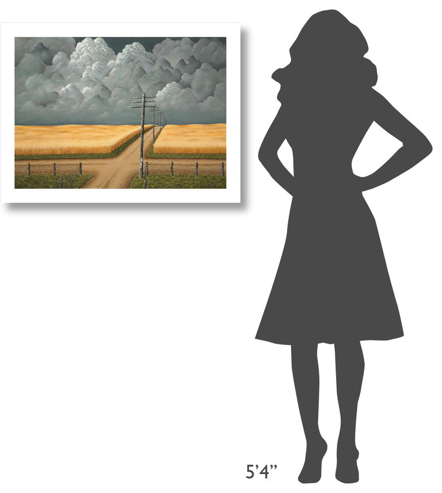 "Gray and Gold, 1942" Digital Paper Print by John Rogers Cox, 32"x24"