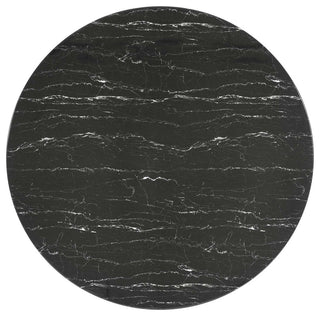 Modway Lippa 54" Artificial Marble Dining Table, Black Black