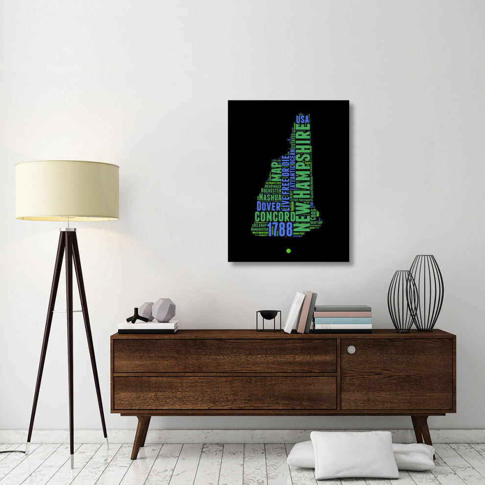 "New Hampshire Word Cloud 1" Fine Art Print