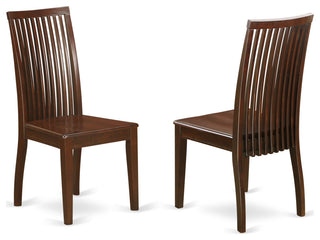 3 Pc Dining Set, 1 Round Pedestal Table, 2 Mahogany Chairs