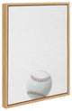 Sylvie Color Baseball Portrait Framed Canvas , Natural 18x24