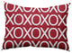 Hugs and Kisses Valentines Indoor/Outdoor Lumbar Pillow, Brick, 14x20"