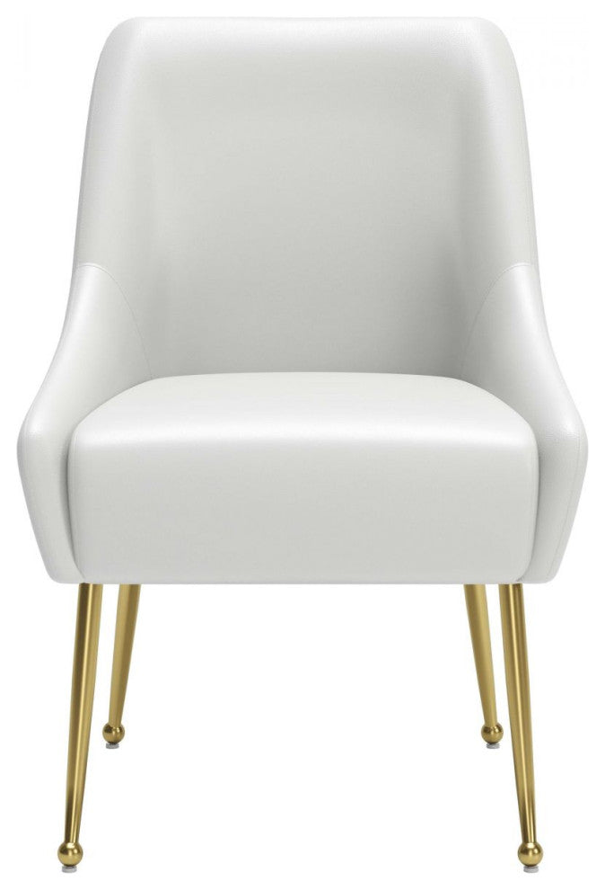 Maxine Dining Chair White/Gold