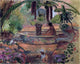 Henri Lebasque Marthe and Pierre at a Fountain in Saint Maxime Wrapped Canvas