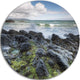 Rocky North Ireland, Seashore Photography Round Wall Art, 23"