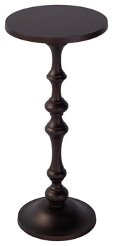 Passeo 10" W Round All Metal Pedestal Base End Table