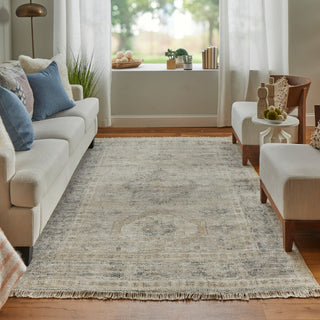 Weave & Wander Ramey Vintage Space Dyed Wool Rug, Tan/Gray, 5'x7'6"