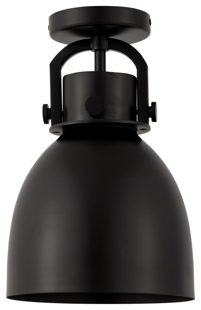 Innovations Lighting 710-1F-BK-M712-8BK-LED Bell 1 Light 8" Flush Mount