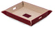 Red Lizard Deboss Leather Valet and Charging Station, Pig Skin Leather Lining