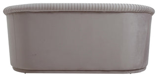 TOV Furniture Yara Pleated Grey Velvet Loveseat