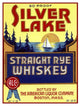 "Silver Lake Straight Rye Whiskey" Paper Print by Vintage Booze Labels, 14"x18"
