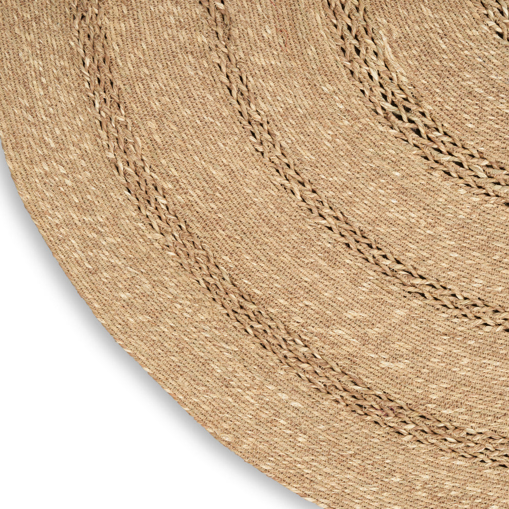 Nourison Natural Seagrass 3' x Round Natural Outdoor Rug