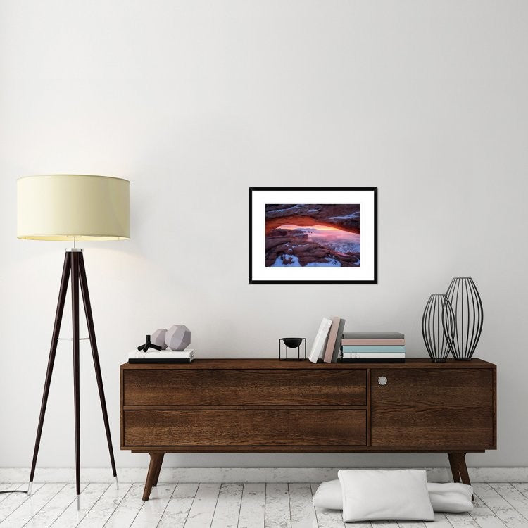 "The Moment Right Before Sunrise" Framed Digital Print by Daniel F, 30x22"