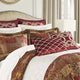 Croscill Galleria Traditional Patchwork 4-Piece Comforter Set, Red, King