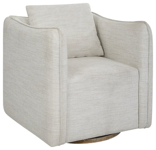 Uttermost 23729 Corben White Swivel Armchair