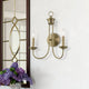 Estate 2 Light Antique Brass Double Sconce