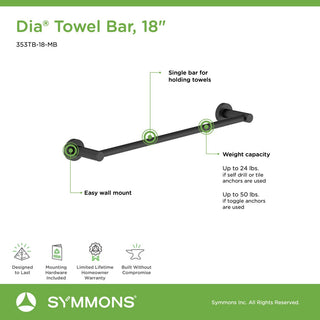 Bath Hardware, Toilet Paper Holder, Robe Hook, Towel Bar & Ring, Matte Black