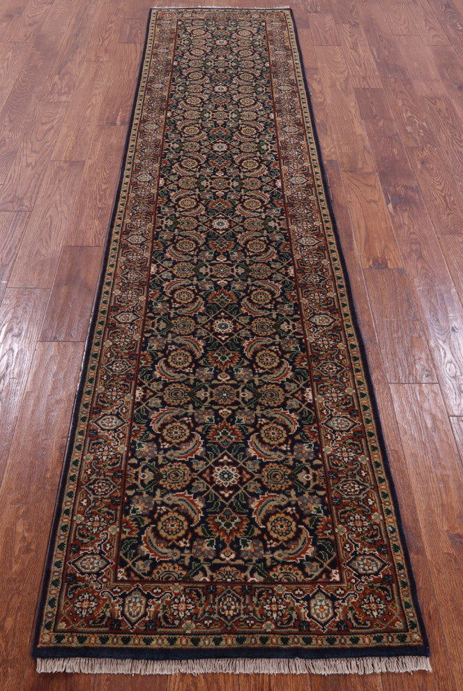 Persian Hill Herati Hand Knotted Wool Runner Rug 2' 3" X 10' 4" - Q7164
