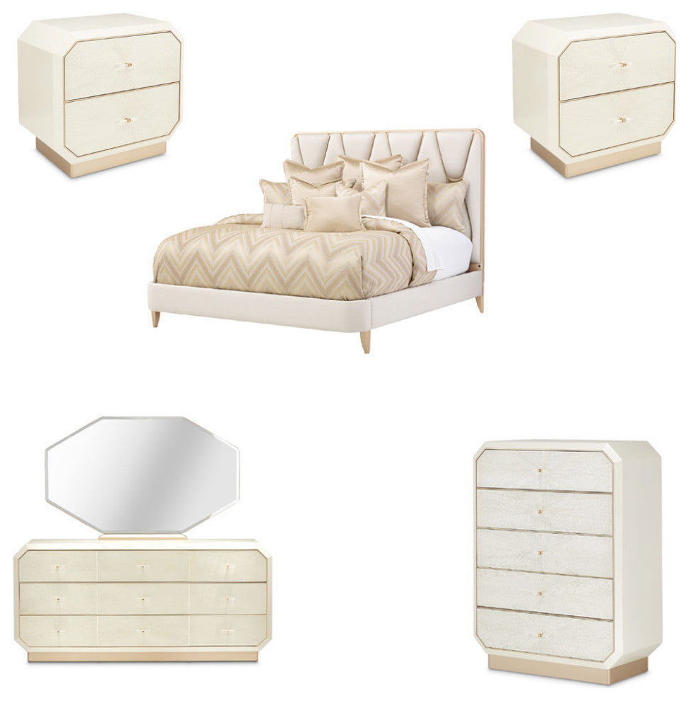AICO Furniture La Rachelle 6 Piece King Bedroom Set
