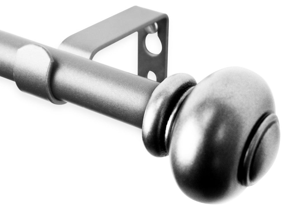 Yolanda Curtain Rod, Satin Nickel, 48-84"