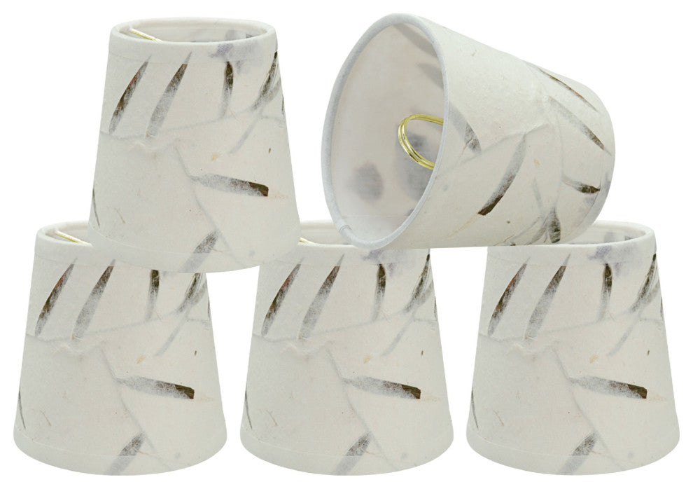 Aspen Creative 32720-X Hardback Empire Clip-On Lamp Shade Off White 3" x 4" x 4"