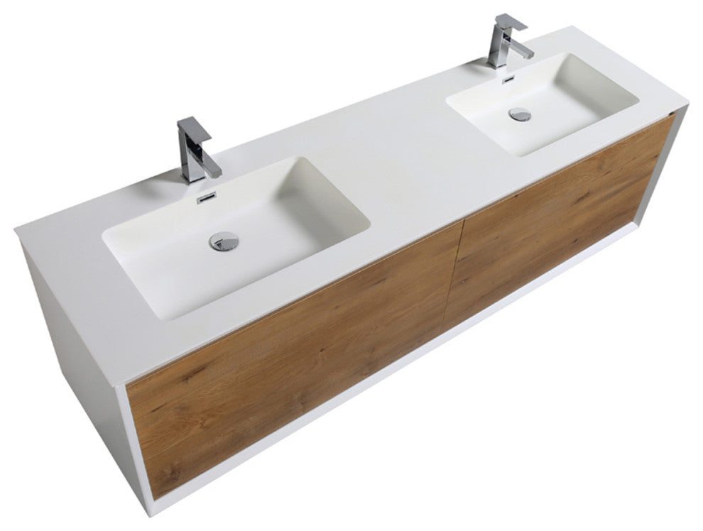 Aquamoon Icon Double Sink Vanity Set, 75"