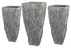 Sandstone Distressed and Ribbed Long Square Planter