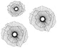 Black Wire Flower Wall Art, 3 Piece Set
