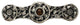 Jeweled Lily Pull Antique Brass, Blue Sodalite Natural Stone, Brite Nickel, Tige