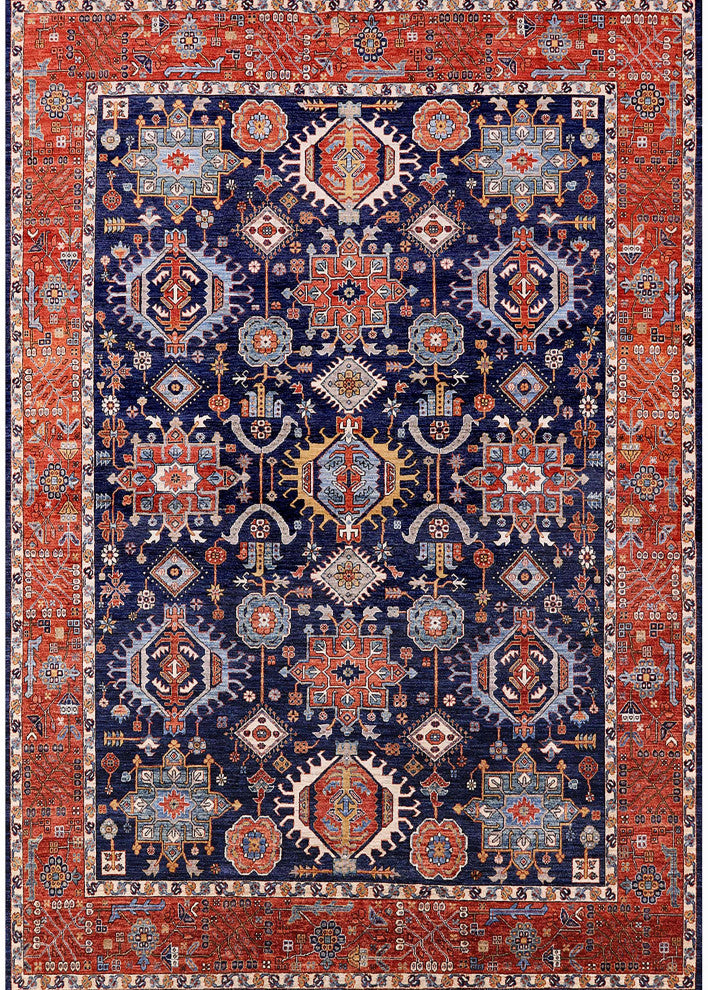 Ahgly Company Indoor Rectangle Mid-Century Modern Area Rugs, 7' x 9'