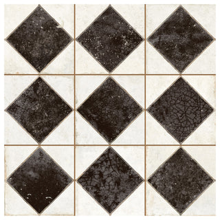 Kings Arles Black Ceramic Floor and Wall Tile
