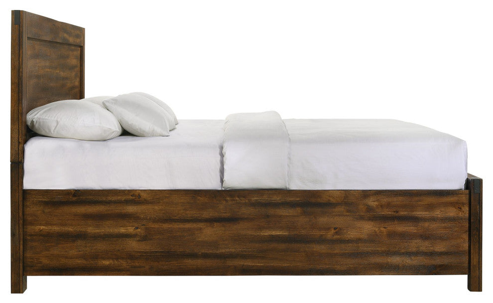Picket House Furnishings Wren King Platform Storage Bed, Chestnut