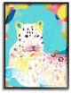 Colorful Leopard Large Cat Animal Rainbow Drawing, 11"x14"