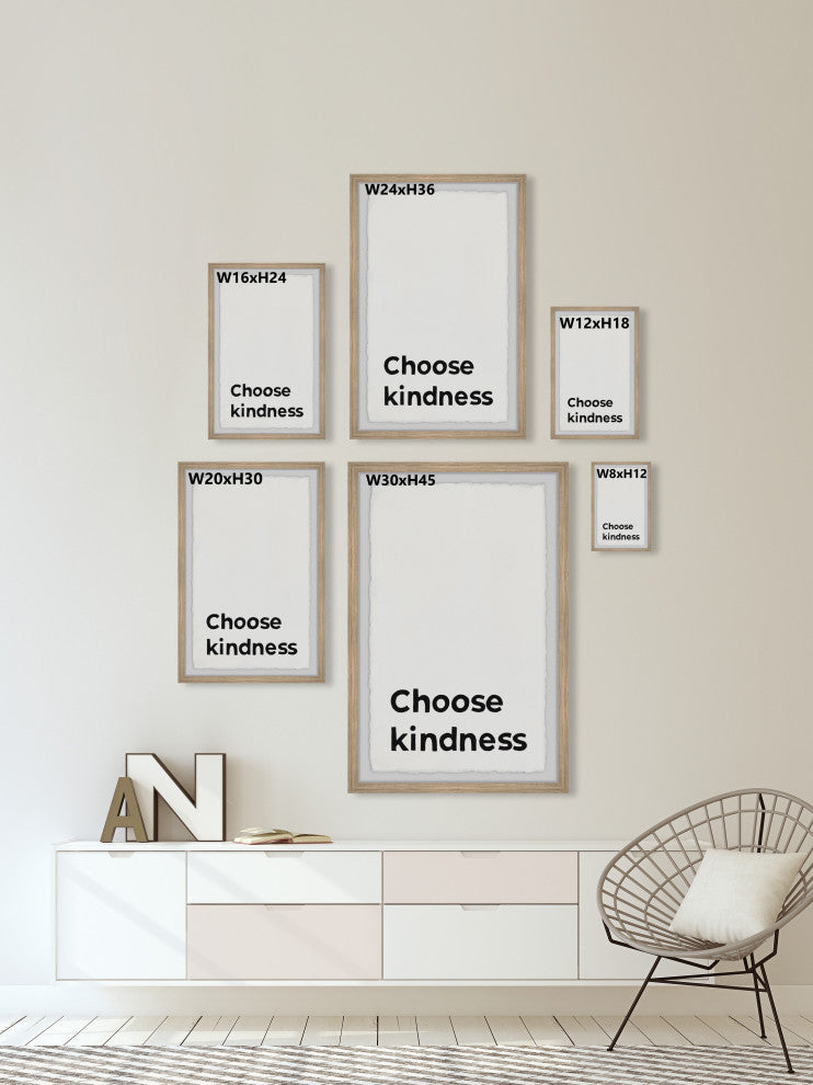 "Choose Kindness II" Framed Painting Print, 12x18