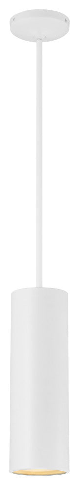 Pilson 15" Rod Pendant, Replaceable LED, Matte White