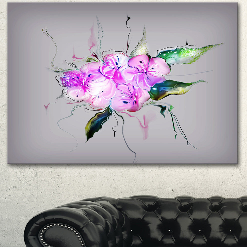 Purple and Pink Pansies Flowers, Large Animal Canvas Art Print, 40"x30"