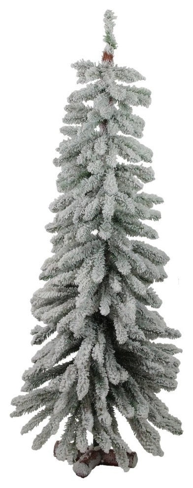 4' Flocked Winter Alpine Artificial Christmas Tree, Unlit