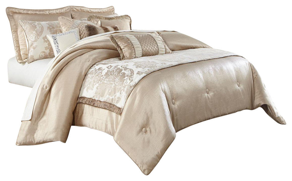Emma Mason Signature Marlim 10-pc King Comforter Set in Sand
