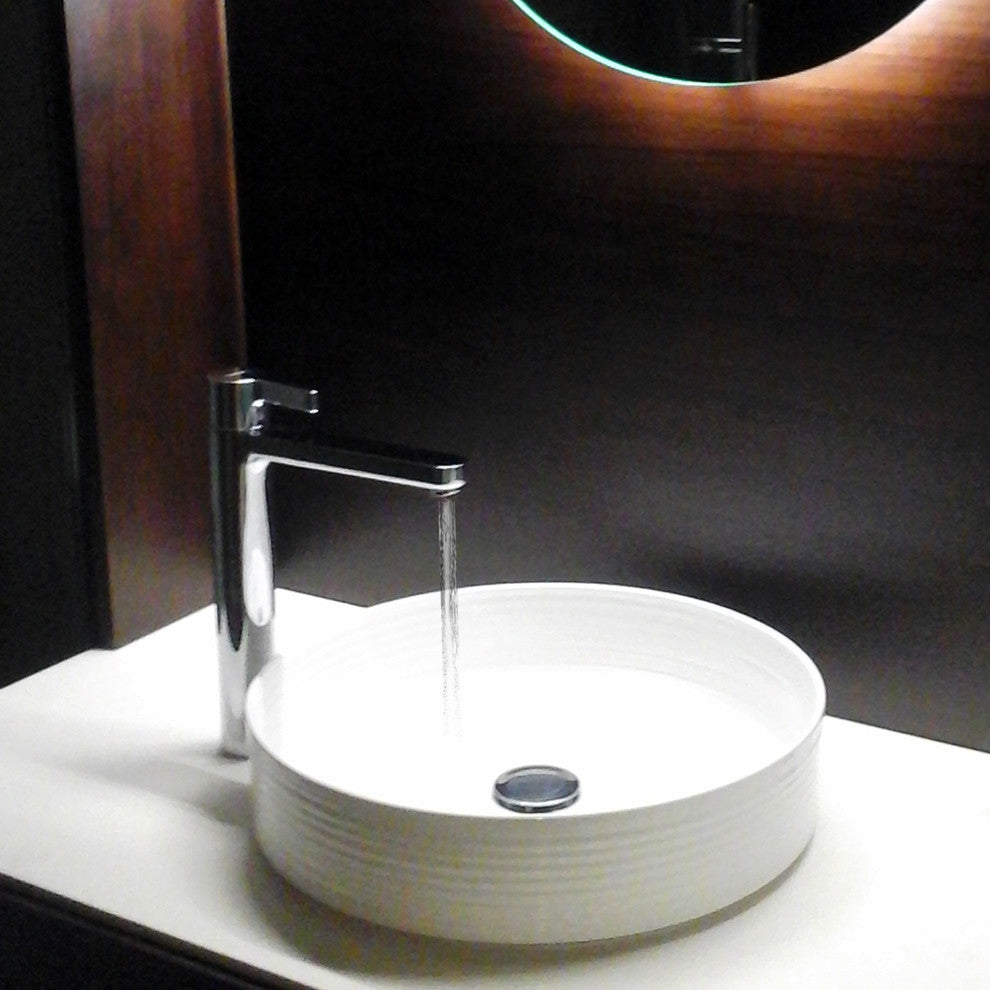 Nantucket Sinks RC7102WV Kiel Italian Fireclay Vanity Sink In White