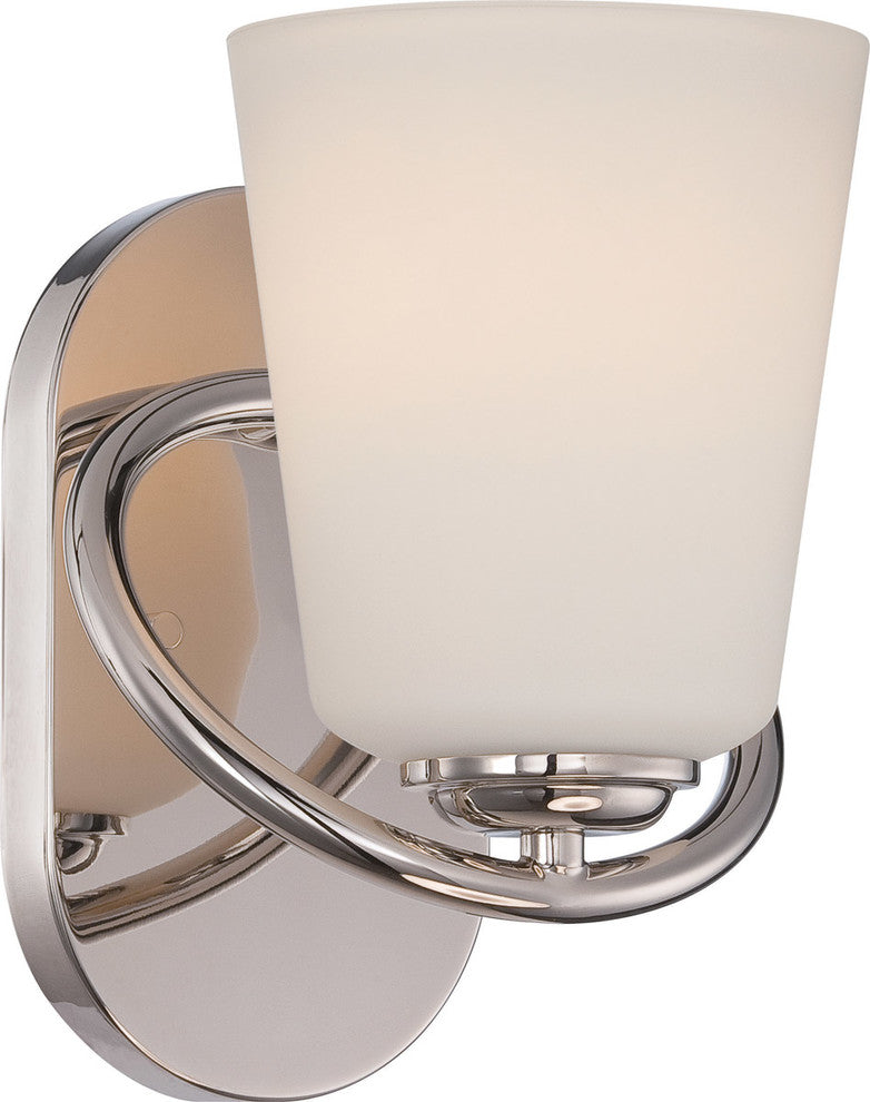Nuvo 1-Light 9.8W LED Dylan Vanity and Wall Light Fixture, Polished Nickel