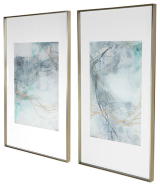 Uttermost 45099 Undulating Oro 45" x 25" Framed Abstract Painting