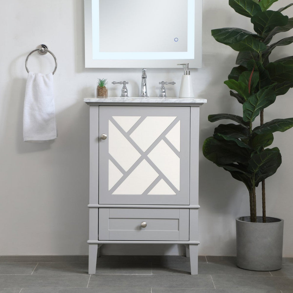Elegant VF30224GR 24"Single Bathroom Vanity Set, Gray
