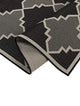 Outdoor Collection Trellis Diamond Rug Geometric Rug, Black, 7'10"x10'