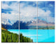 "Mount Cook New Zealand Landscape" Photo Metal Wall Art, 3 Panels, 36"x28"
