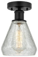 Innovations 616-1F-BK-G275 Conesus 1 Light 6" Semi-Flush Mount, Matte Black