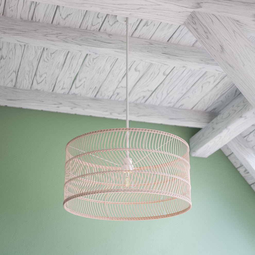 Kenroy 93530RAT 1-Light Pendant, Butler