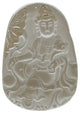 Clear Liuli Glass Kwan Yin, Bodhisattva, Goddess Of Mercy Statue Pendant