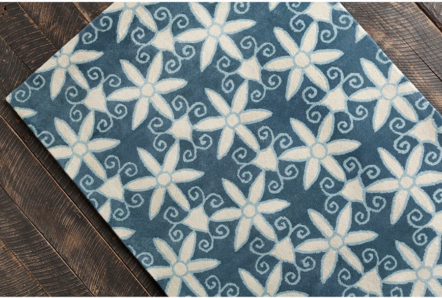 Allie Floral Contemporary Area Rug