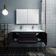 Fresca Lucera 48" Wall Hung Double Sink Bathroom Vanity With Medicine Cabinet